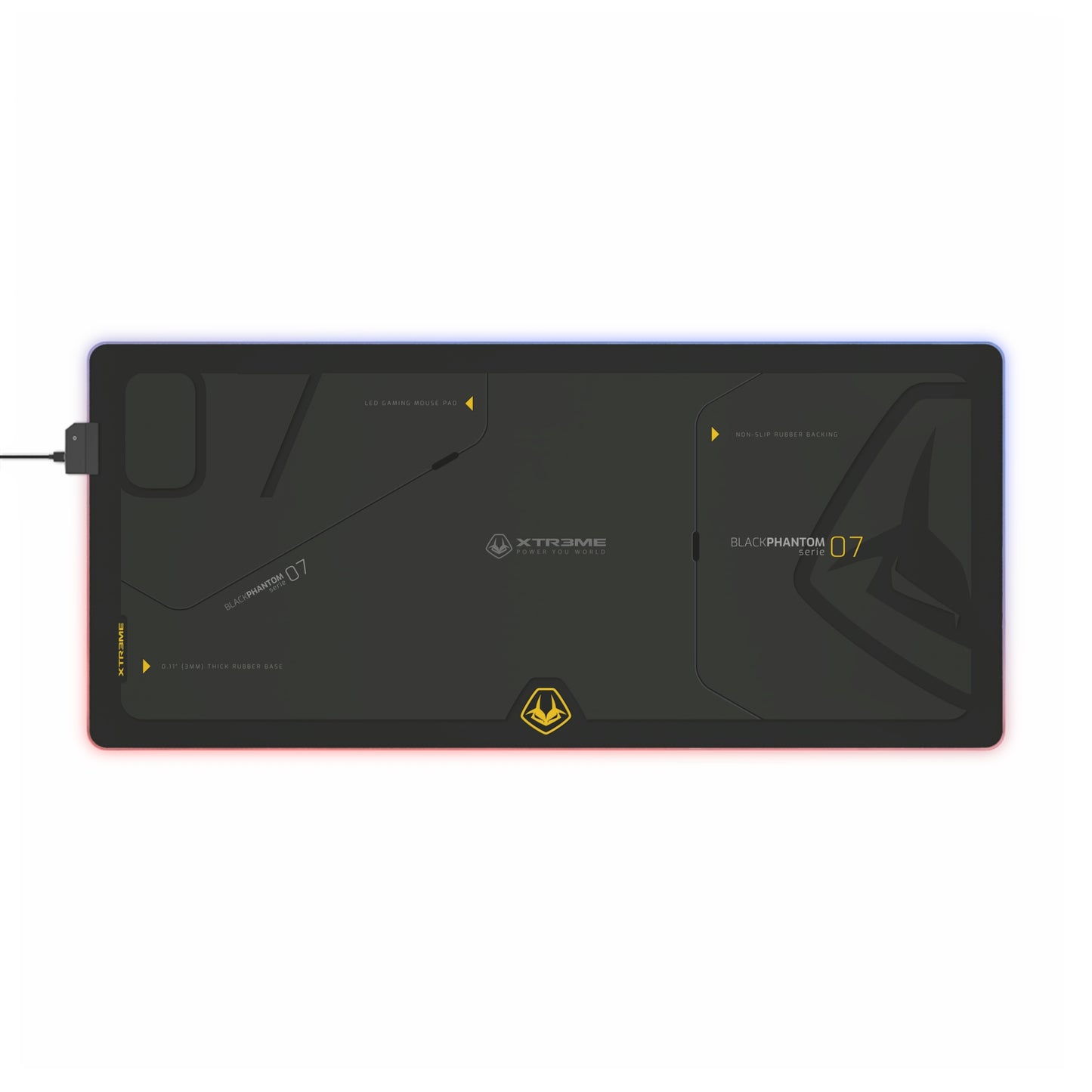 RGB LED Gaming Mouse Pad XTR3ME BLACKPHANTOM series 07